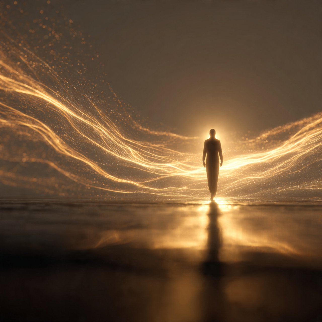 person standing in calm natural environment with s