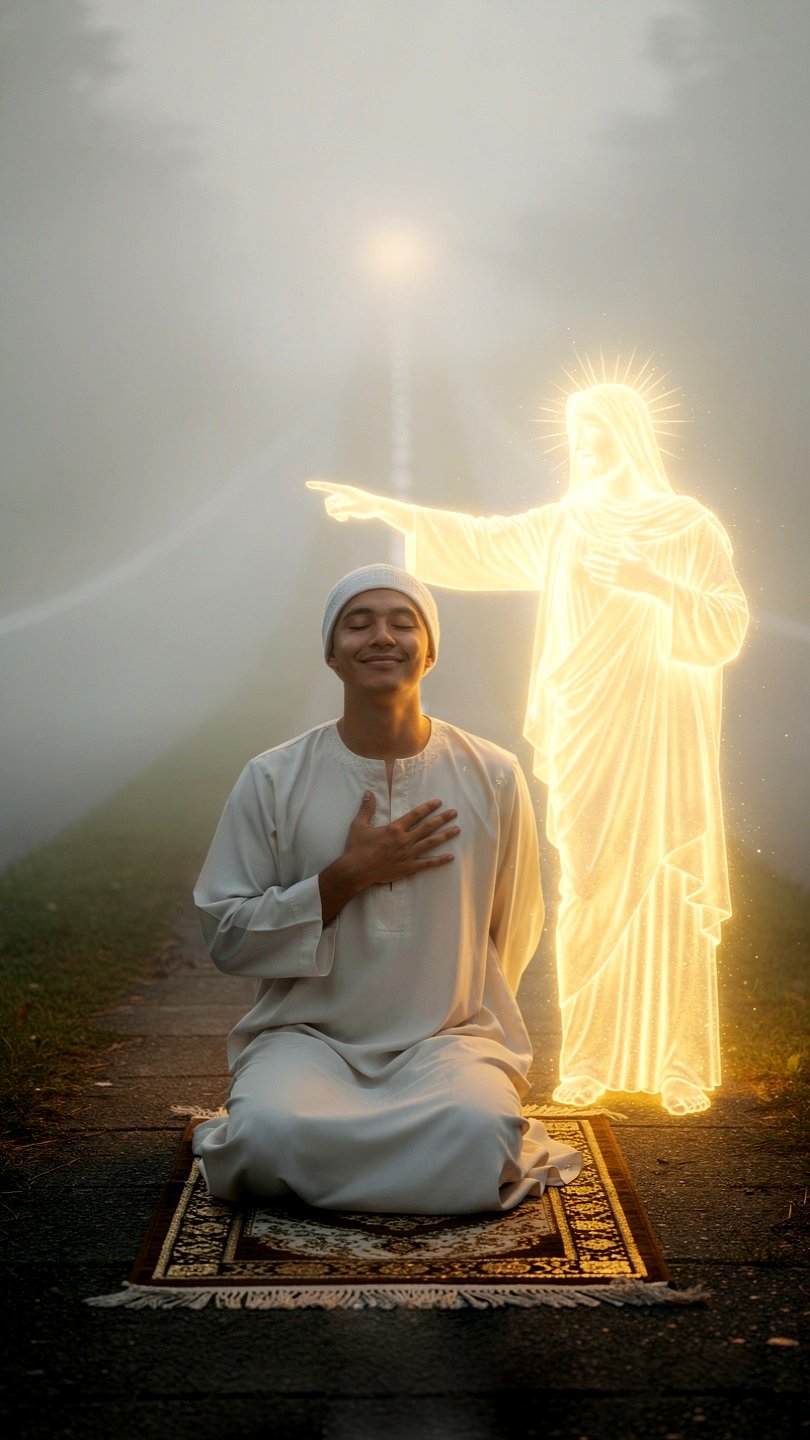peaceful prayer and spiritual contemplation
